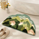 Elegant microfiber bathroom mat with high absorbency