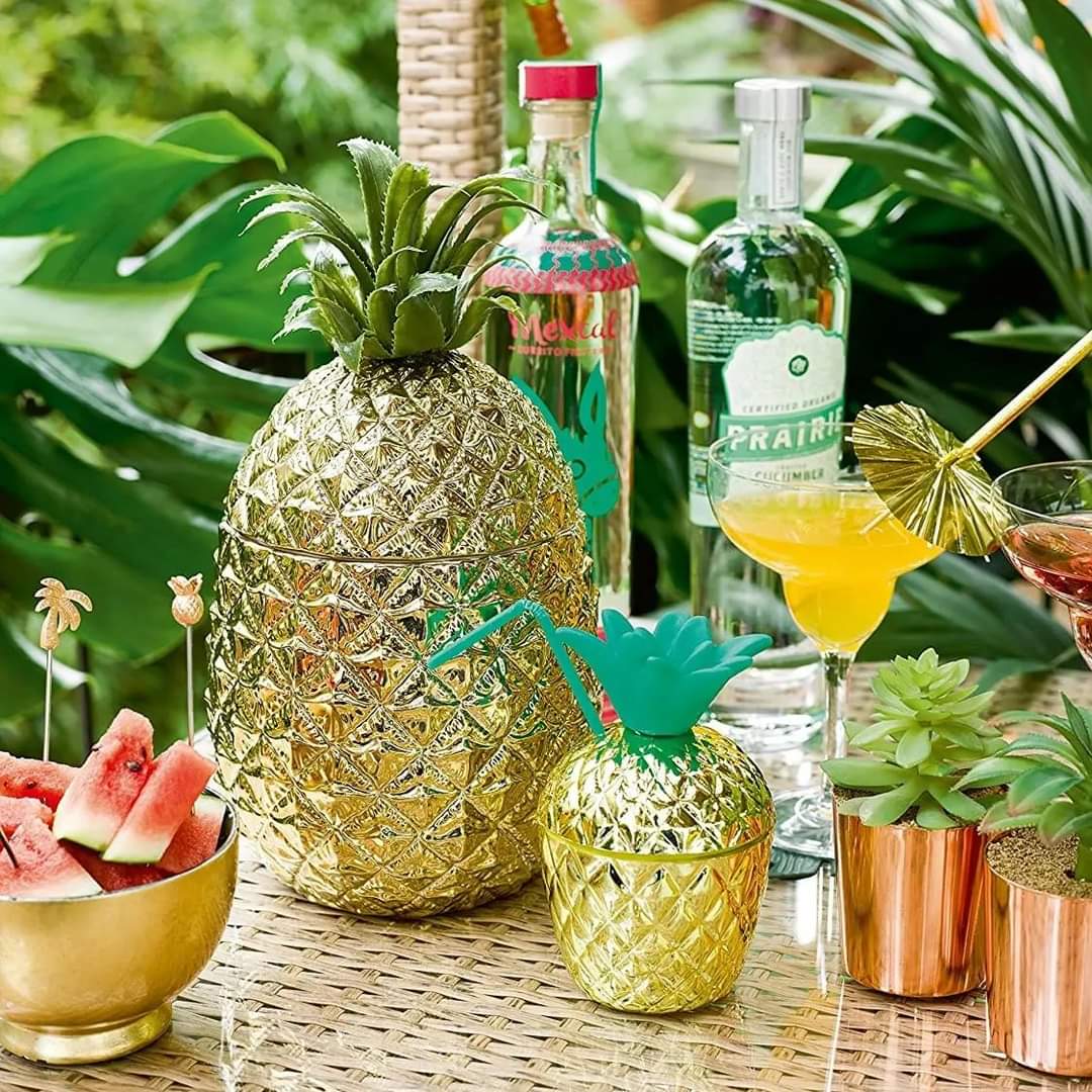 Ananas-Motiv Aufbewahrungset mit Stil
