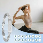 Elegantes Edelstahl-Armband mit integriertem Fitness-Tracker