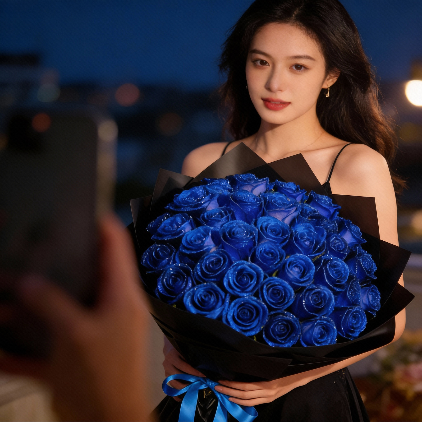 Ewige Glanzrose | Handgefertigte Kunstblume für jeden Anlass | Funkelnde Dekoration | Stilvolles Geschenkset für besondere Momente | Pflegeleicht & Langlebig