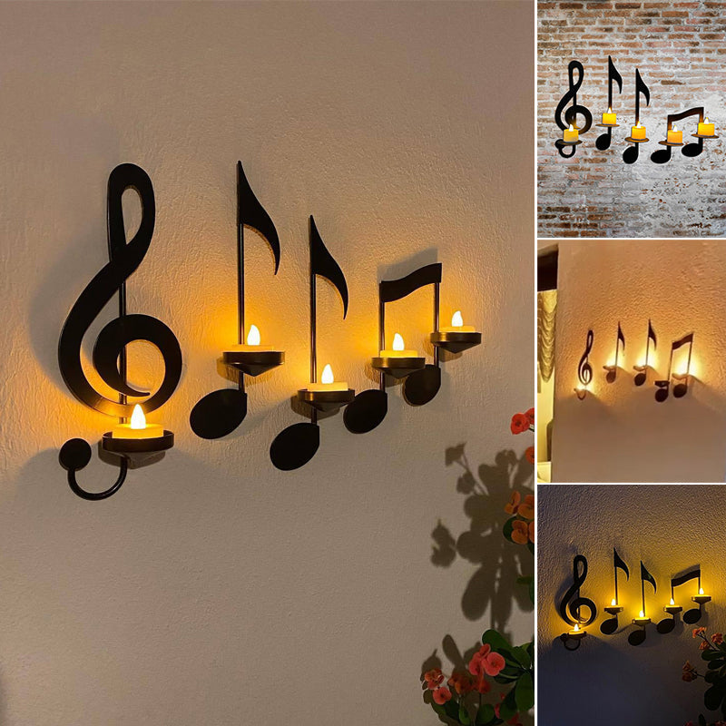 Wandlicht mit schwarzer Musiknote