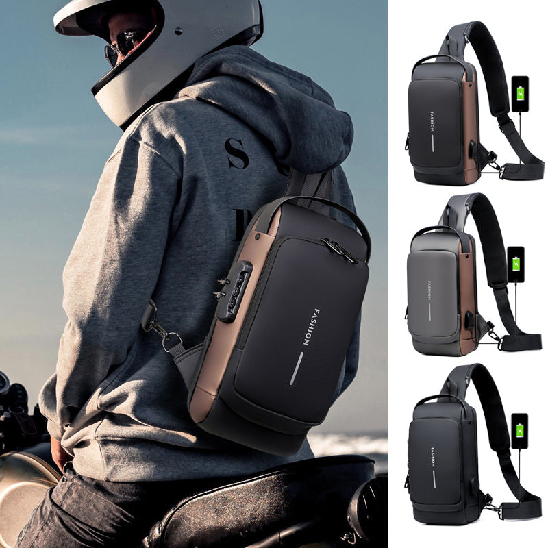 Sichere Umhängetasche mit USB-Ladefunktion