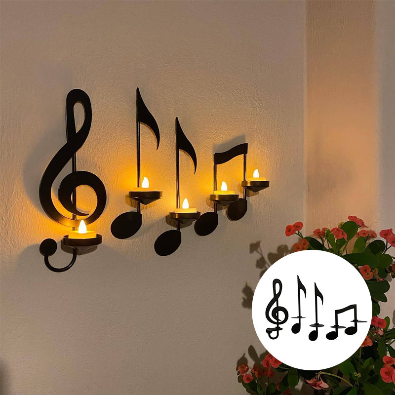 Wandlampe mit schwarzer Musiknote