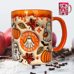 Geisterhafte Kürbis-Tasse für Kaffeegenuss