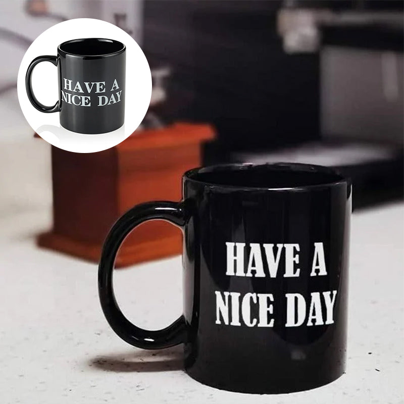 Kaffeebecher mit Mittelfinger – Lustiger Geschenkbecher "Schönen Tag