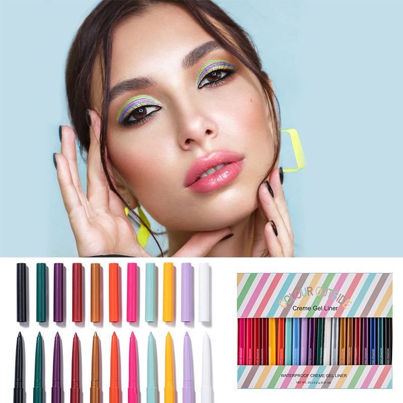 20er Set Farbige Eyeliner Stifte