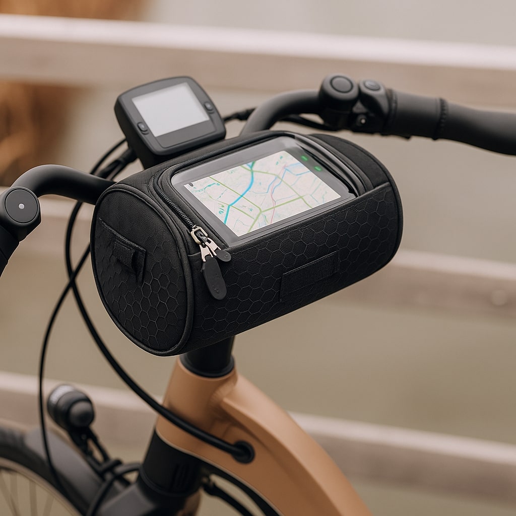 Praktische Lenker-Tasche für Fahrräder mit Touchscreen-Fenster