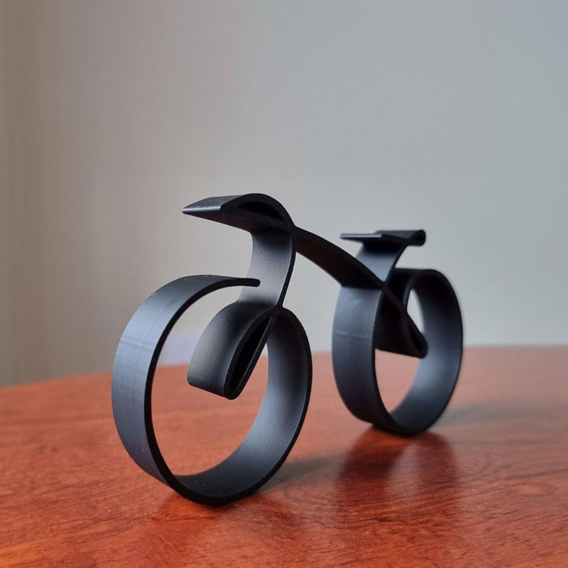 Elegante Fahrradsilhouette | Moderner Metall Dekor | Mattes Design