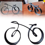 Elegante Fahrradsilhouette | Moderner Metall Dekor | Mattes Design