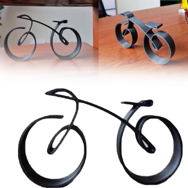 Elegante Fahrradsilhouette | Moderner Metall Dekor | Mattes Design