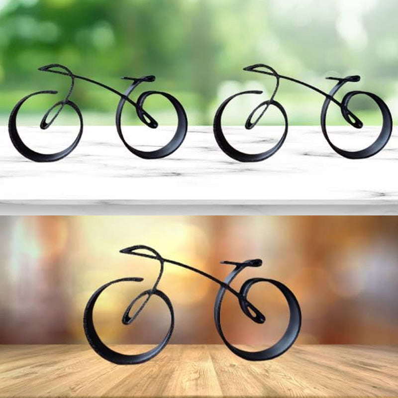 Elegante Fahrradsilhouette | Moderner Metall Dekor | Mattes Design