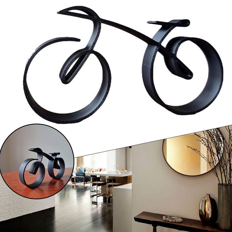 Elegante Fahrradsilhouette | Moderner Metall Dekor | Mattes Design