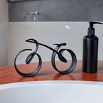 Elegante Fahrradsilhouette | Moderner Metall Dekor | Mattes Design