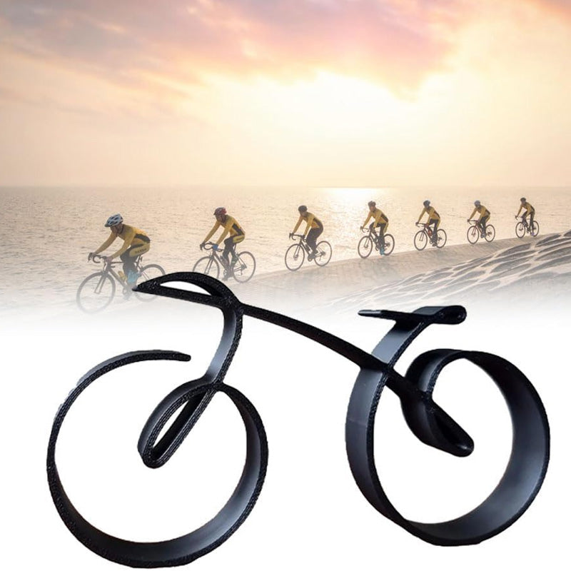 Elegante Fahrradsilhouette | Moderner Metall Dekor | Mattes Design