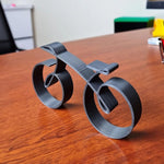 Elegante Fahrradsilhouette | Moderner Metall Dekor | Mattes Design