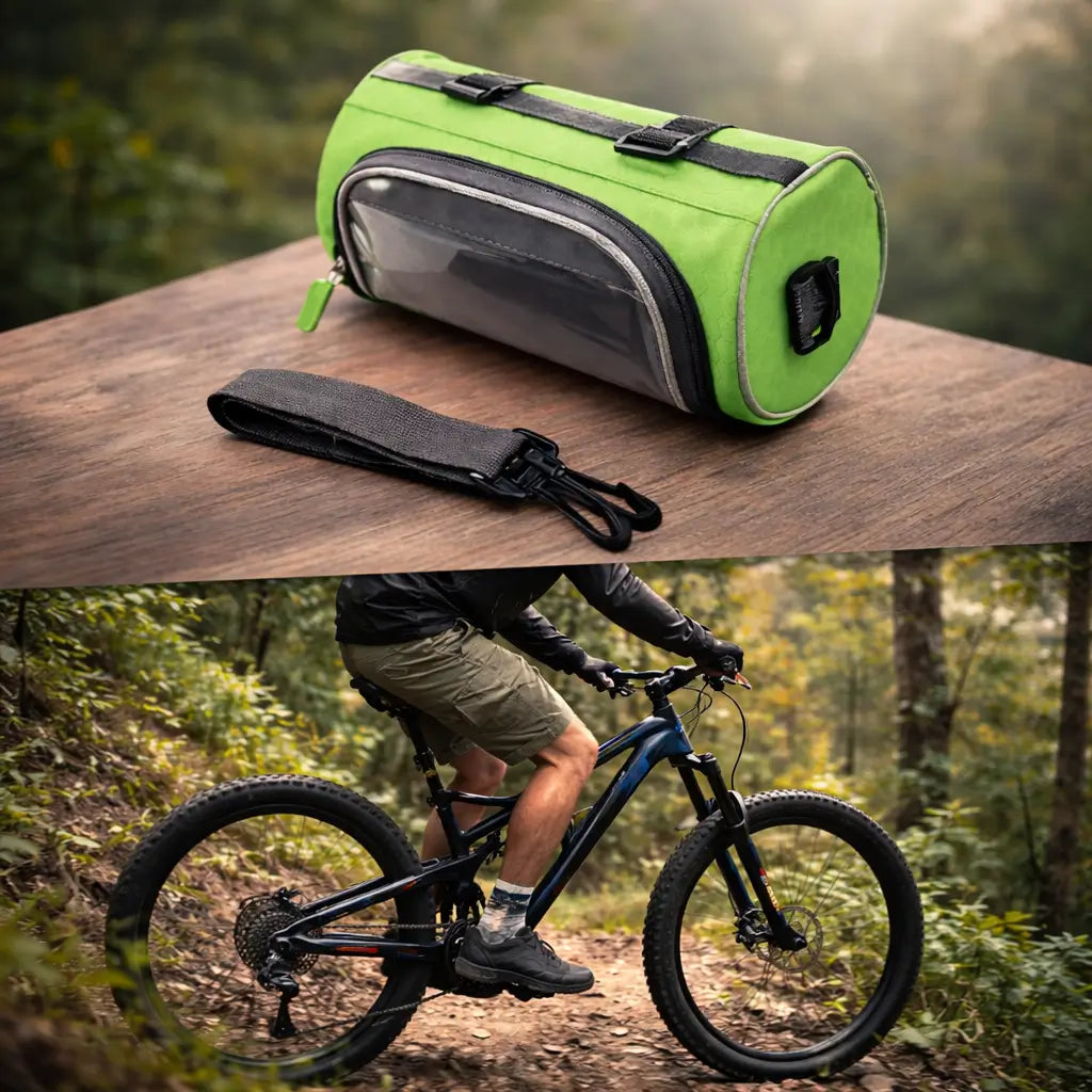 Wasserdichte Fahrradtasche mit Touchscreen für Lenker