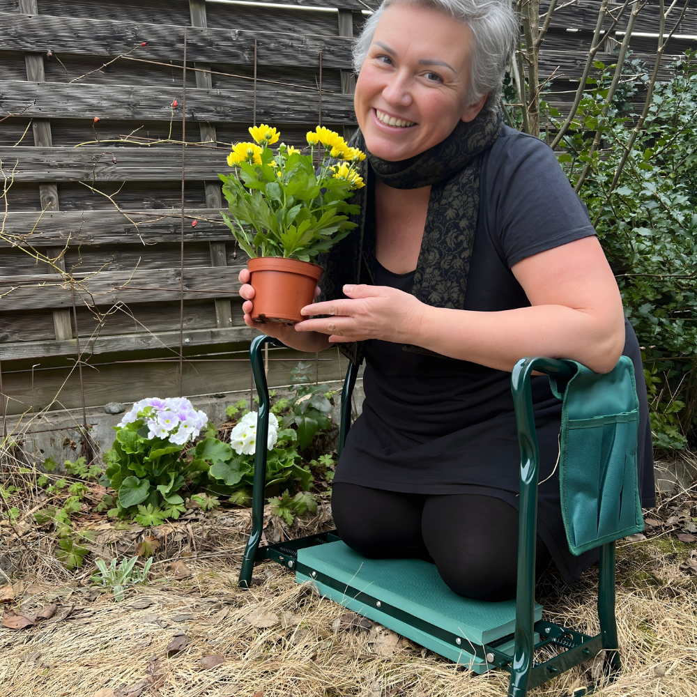 Klappbare Gartenkniebank | Komfortables Arbeiten im Garten