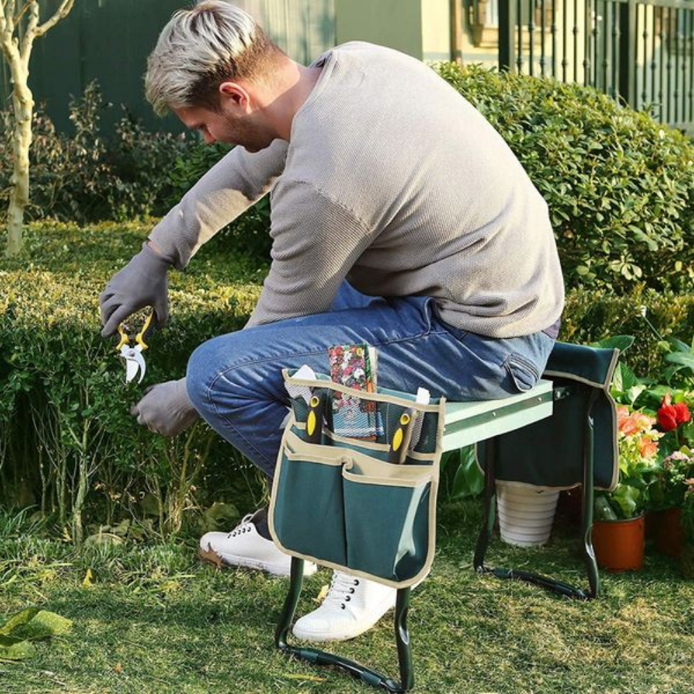 Klappbare Gartenkniebank | Komfortables Arbeiten im Garten