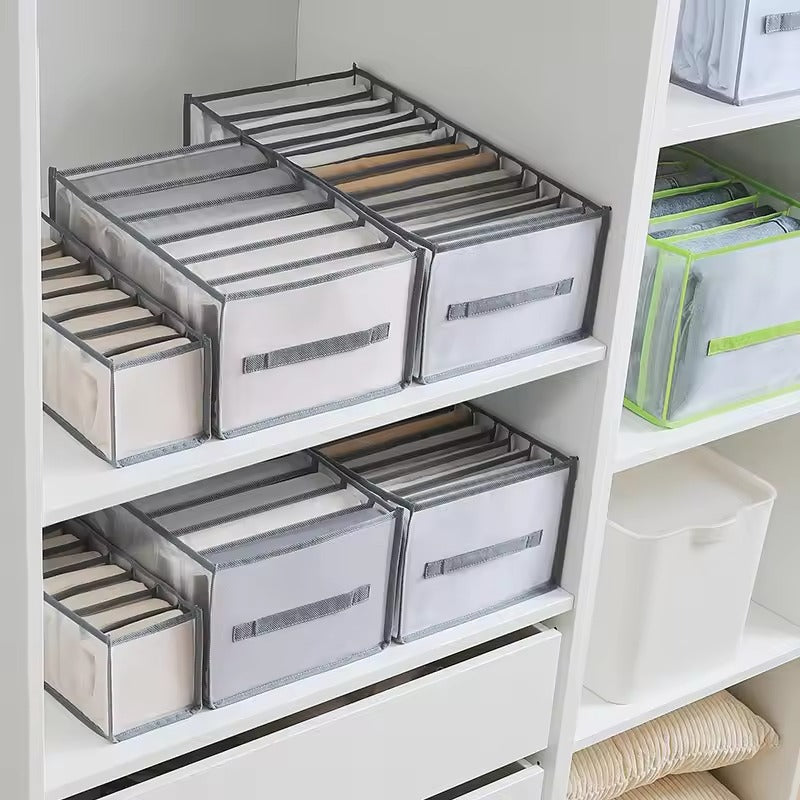 Platzsparende Kleiderorganisationsbox | Schnelles Finden | Fächer, Faltbar, Stabil