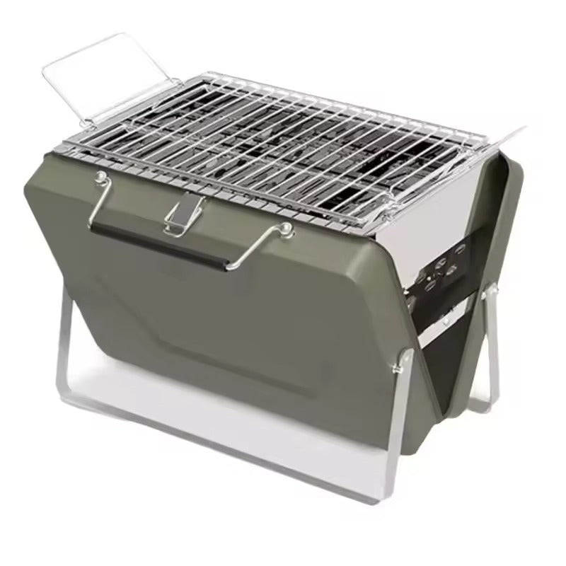 Mobile Stainless Steel Folding Grill for Unforgettable BBQ Moments