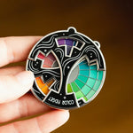 Farbspiel Fidget | Drehbarer Emaille-Anstecker | Kreatives Design