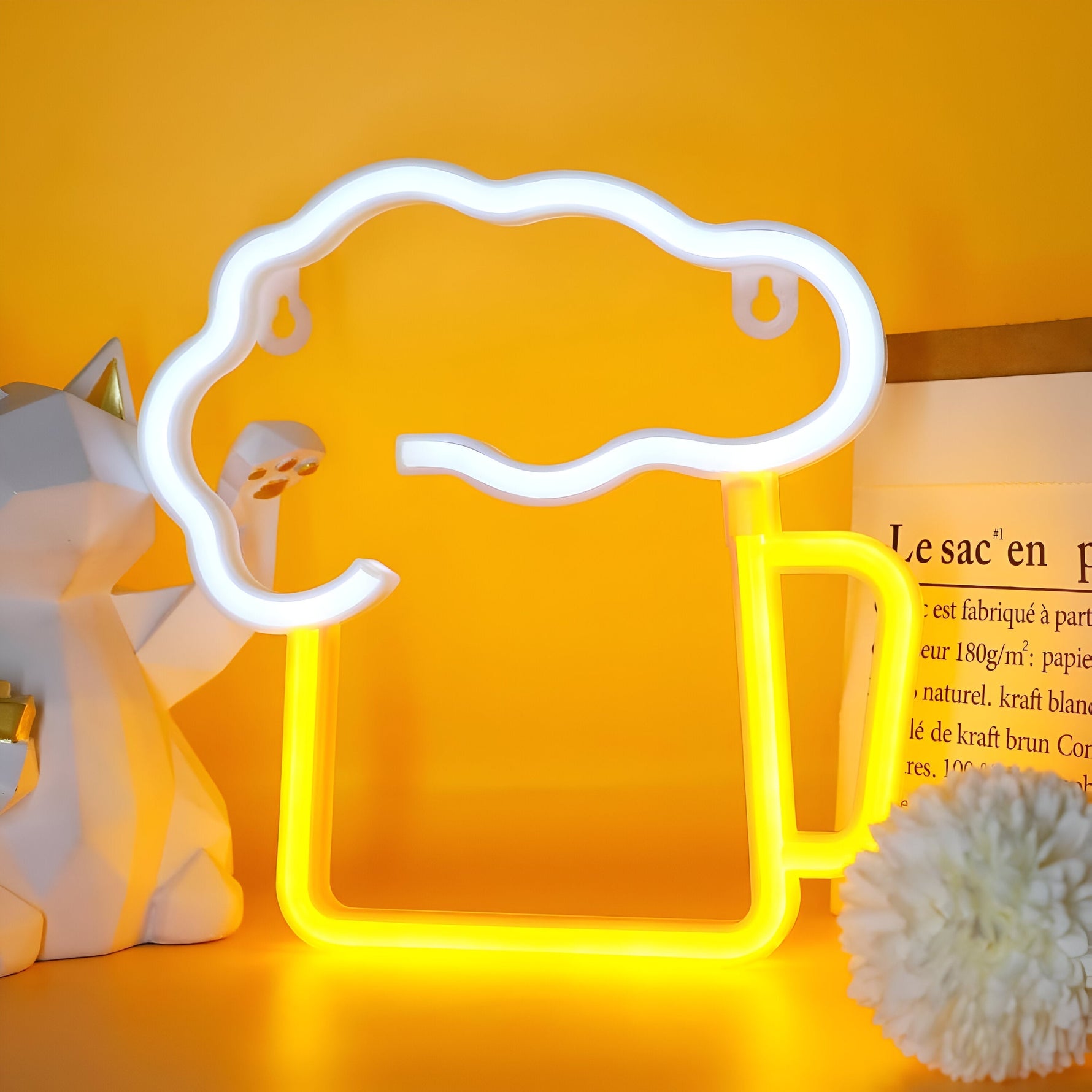 Schnelles Essen LED Neonlicht – Bunte Wanddekoration mit USB-Anschluss
