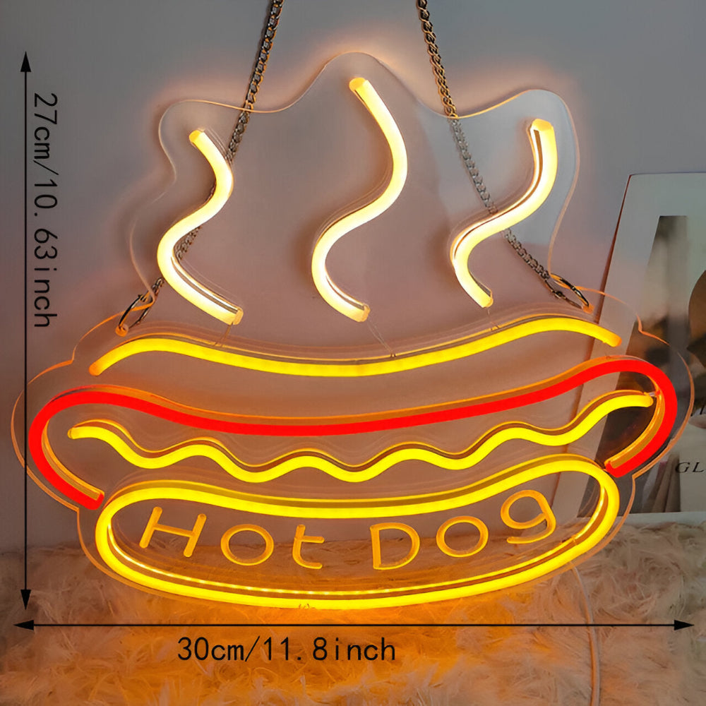 Schnelles Essen LED Neonlicht – Bunte Wanddekoration mit USB-Anschluss
