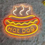Schnelles Essen LED Neonlicht – Bunte Wanddekoration mit USB-Anschluss