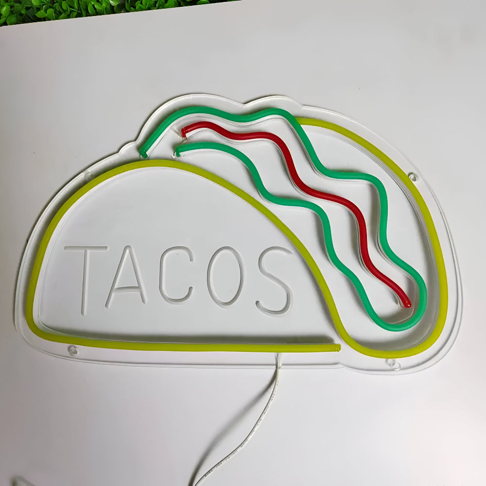 Schnelles Essen LED Neonlicht – Bunte Wanddekoration mit USB-Anschluss