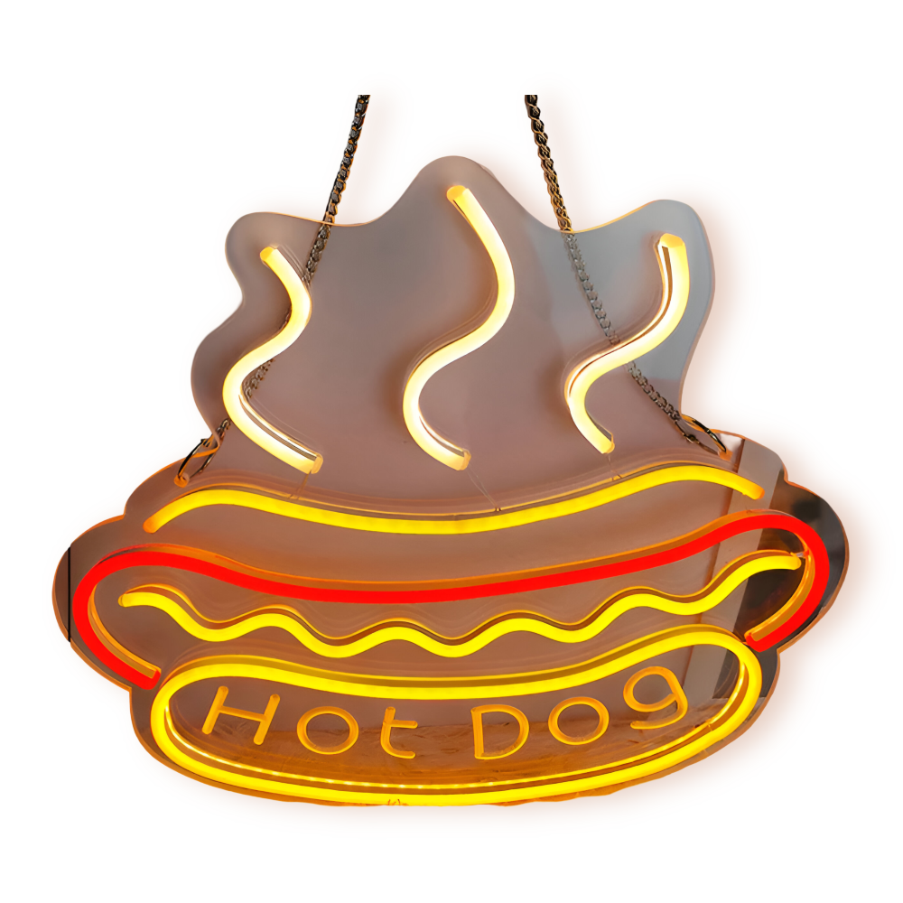 Schnelles Essen LED Neonlicht – Bunte Wanddekoration mit USB-Anschluss