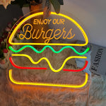 Schnelles Essen LED Neonlicht – Bunte Wanddekoration mit USB-Anschluss