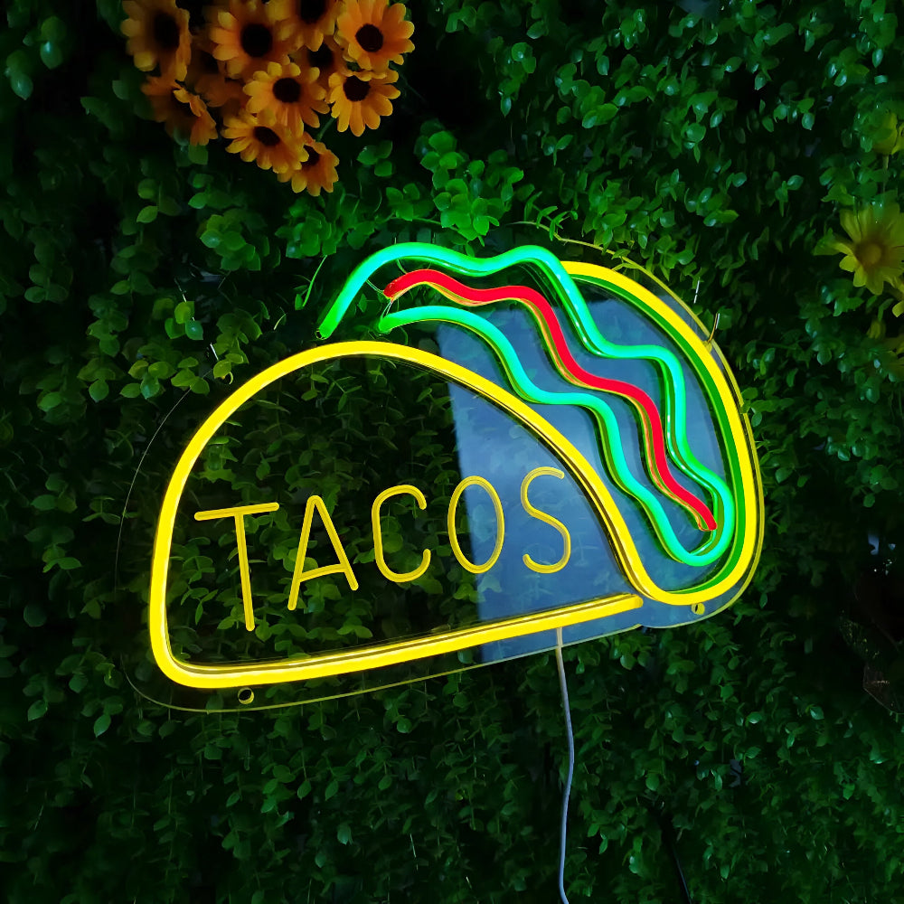 Schnelles Essen LED Neonlicht – Bunte Wanddekoration mit USB-Anschluss