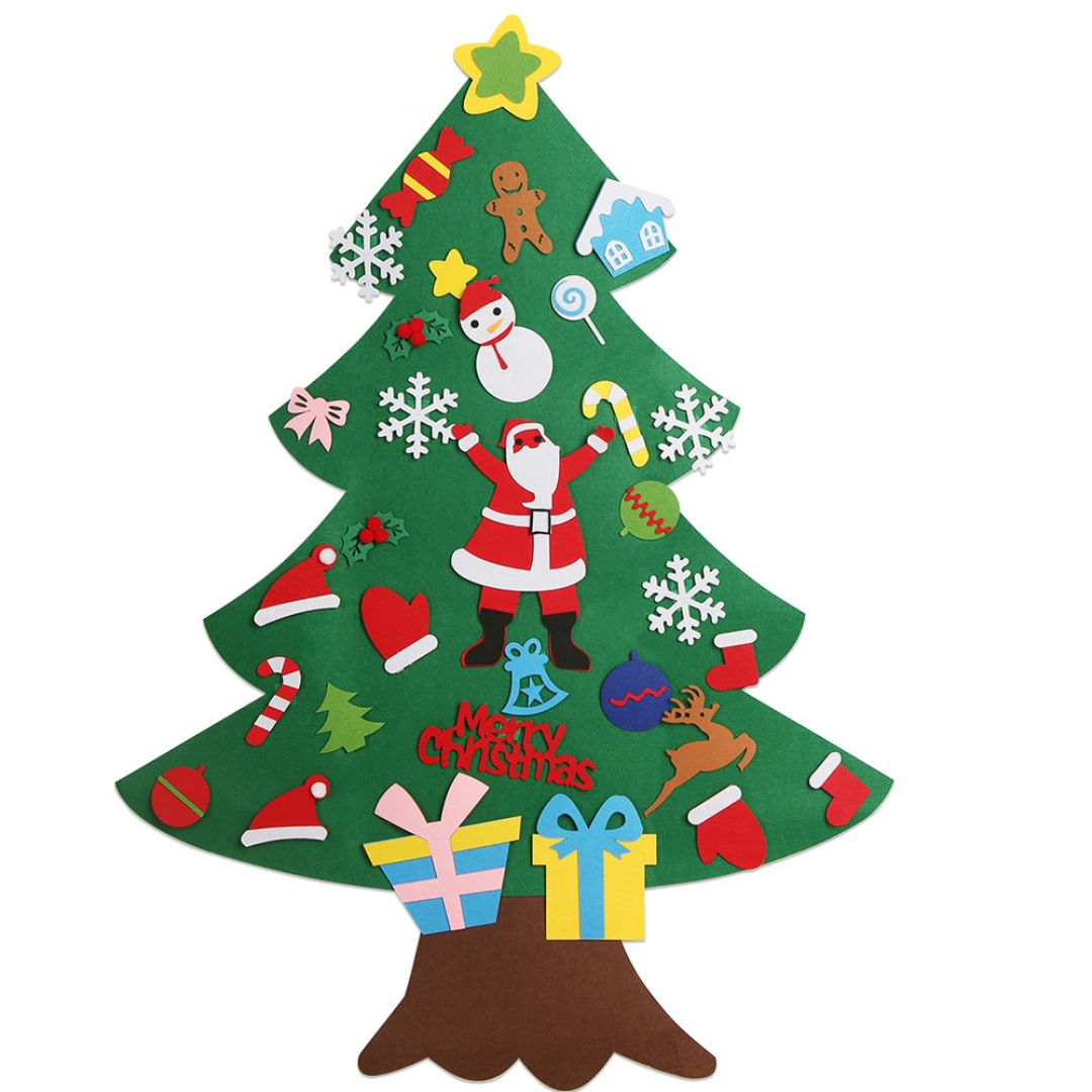 Filzbaum für Kinder - Sicherer Weihnachtsbaum zum Basteln