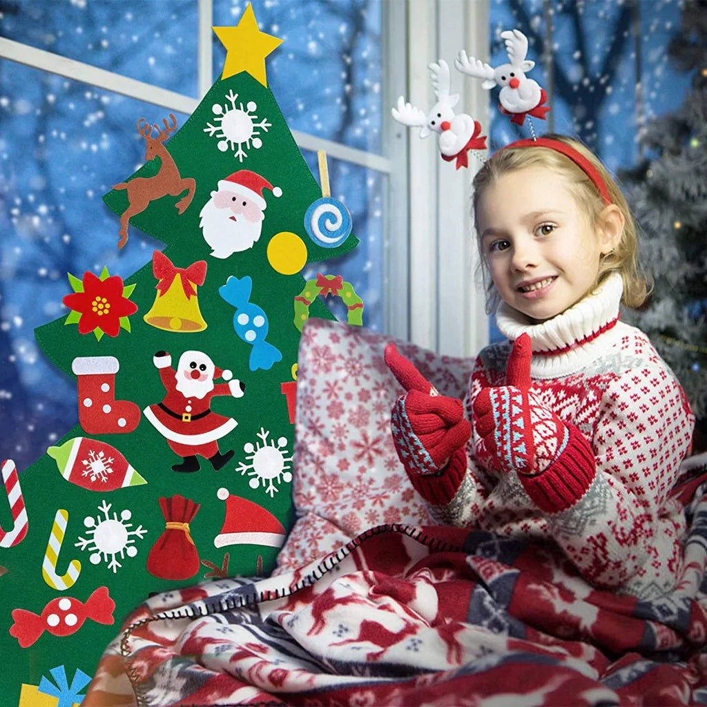 Filzbaum für Kinder - Sicherer Weihnachtsbaum zum Basteln
