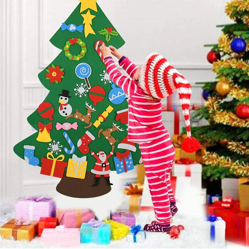 Filzbaum für Kinder - Sicherer Weihnachtsbaum zum Basteln