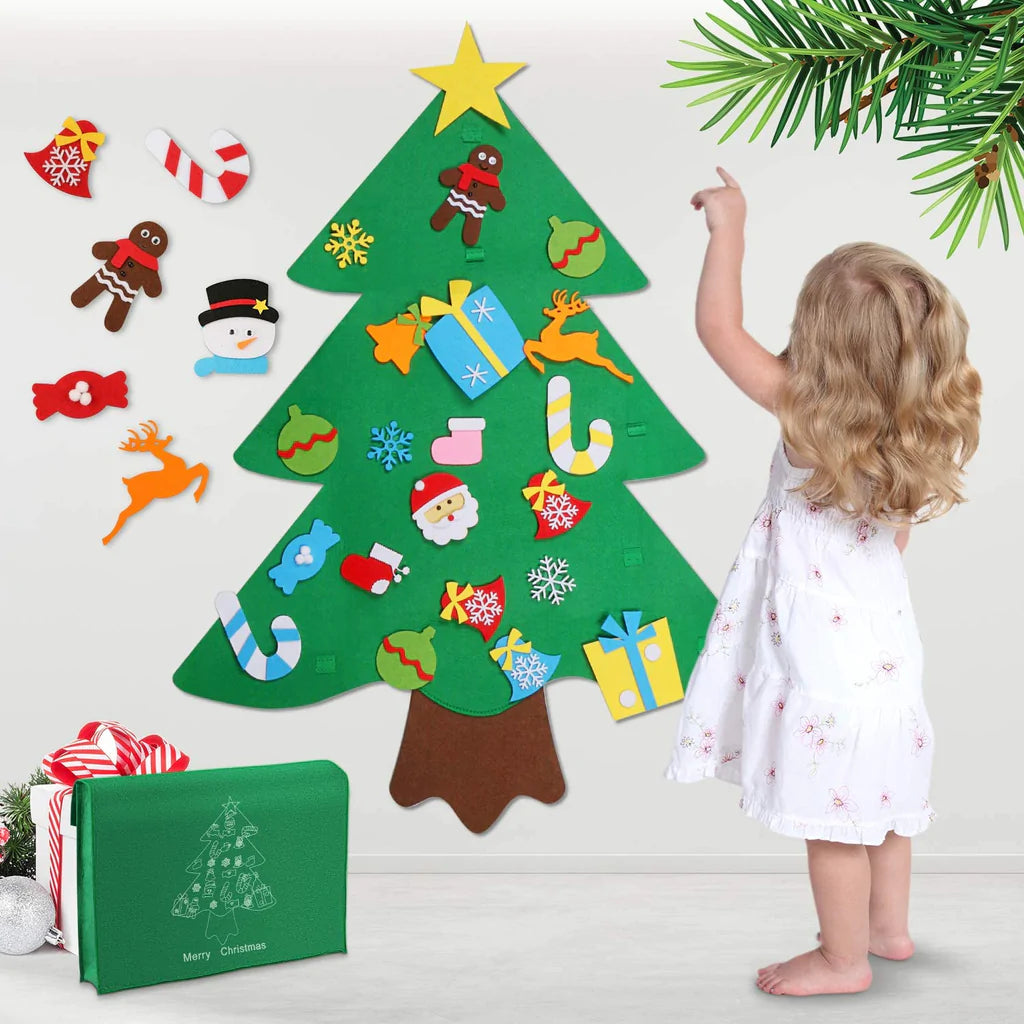 Filzbaum für Kinder - Sicherer Weihnachtsbaum zum Basteln