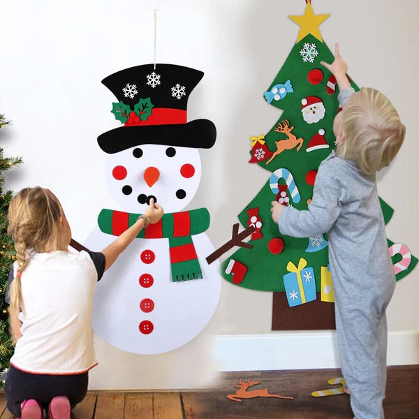 Filzbaum für Kinder - Sicherer Weihnachtsbaum zum Basteln