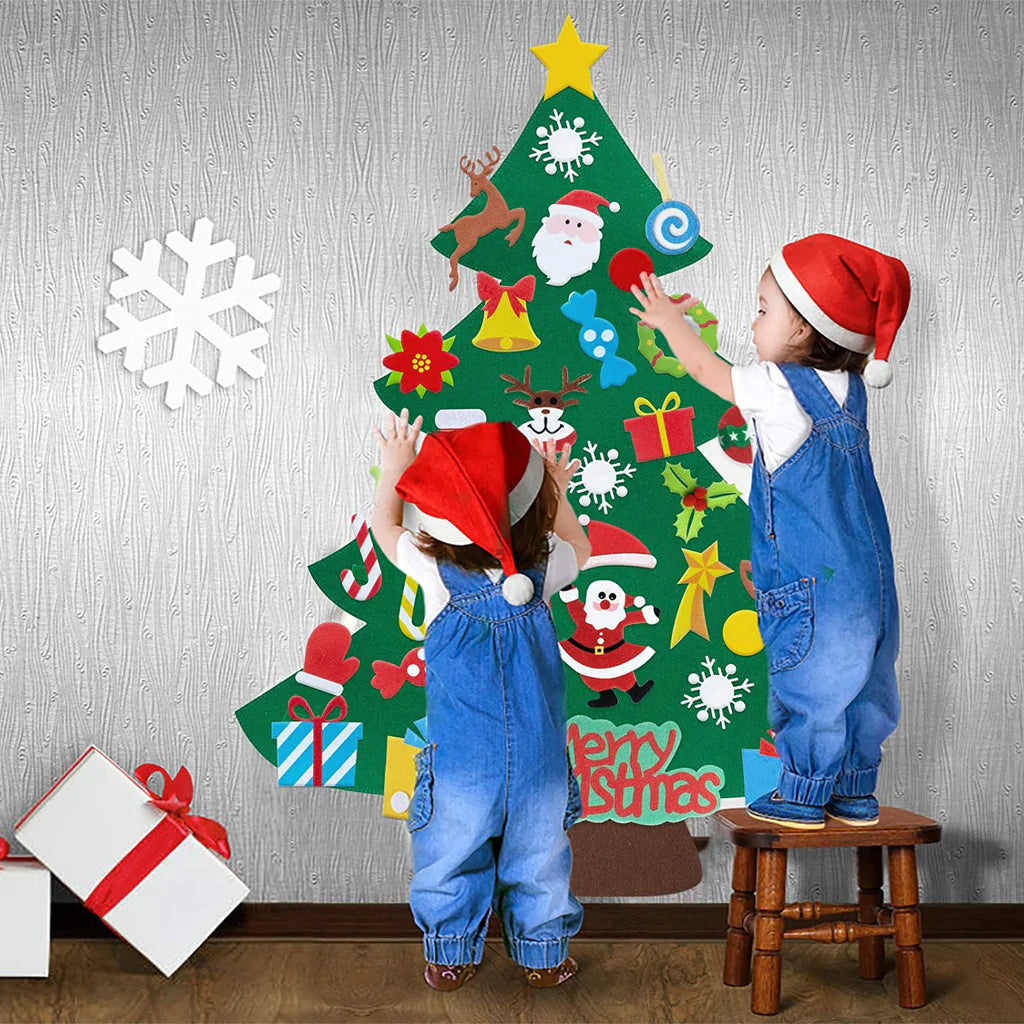 Filzbaum für Kinder - Sicherer Weihnachtsbaum zum Basteln