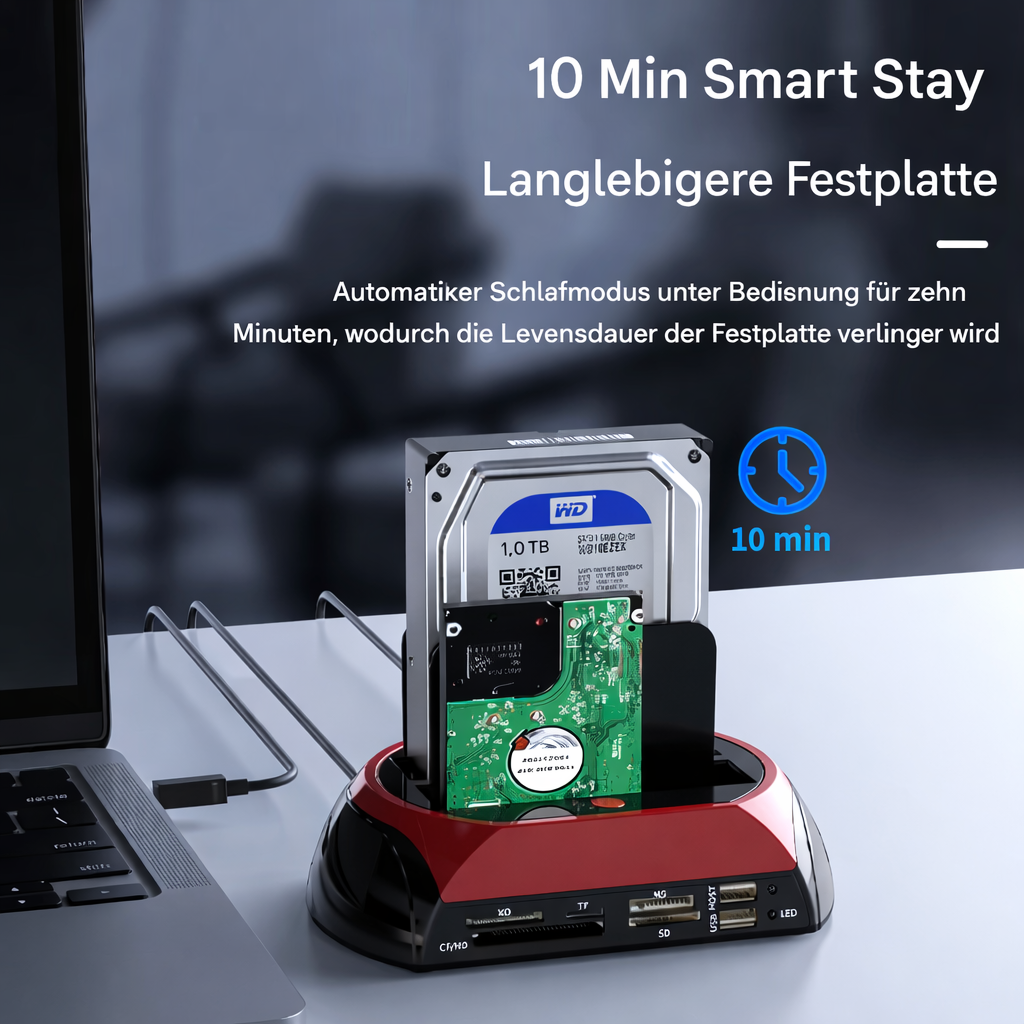 Datenzugang mit der flexiblen Festplattendockingstation