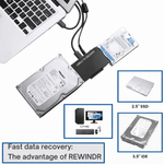 Datenrettungsadapter USB | SATA- und IDE-Verbindung | Schneller Zugriff auf Daten