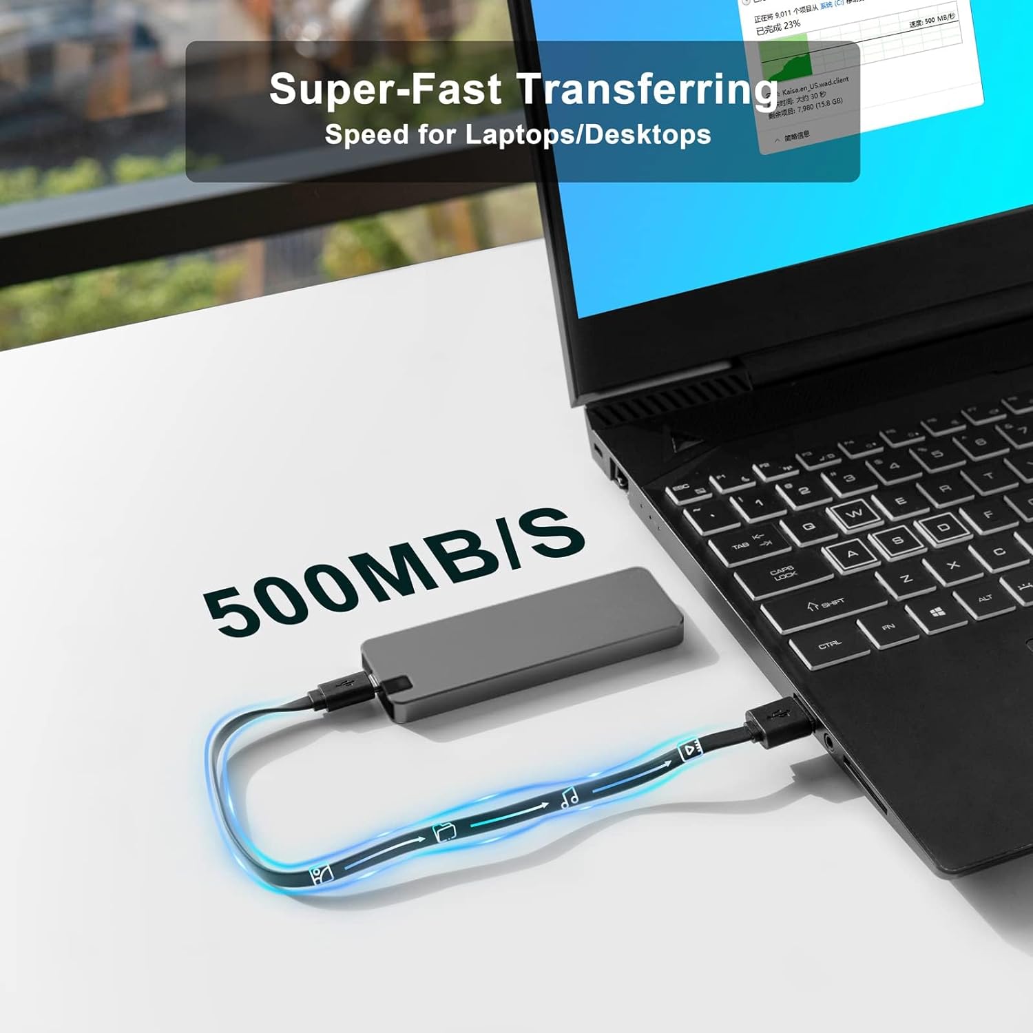 Externe SSD | Schnelle USB-Datenübertragung | Robustes Gehäuse | DatenFest