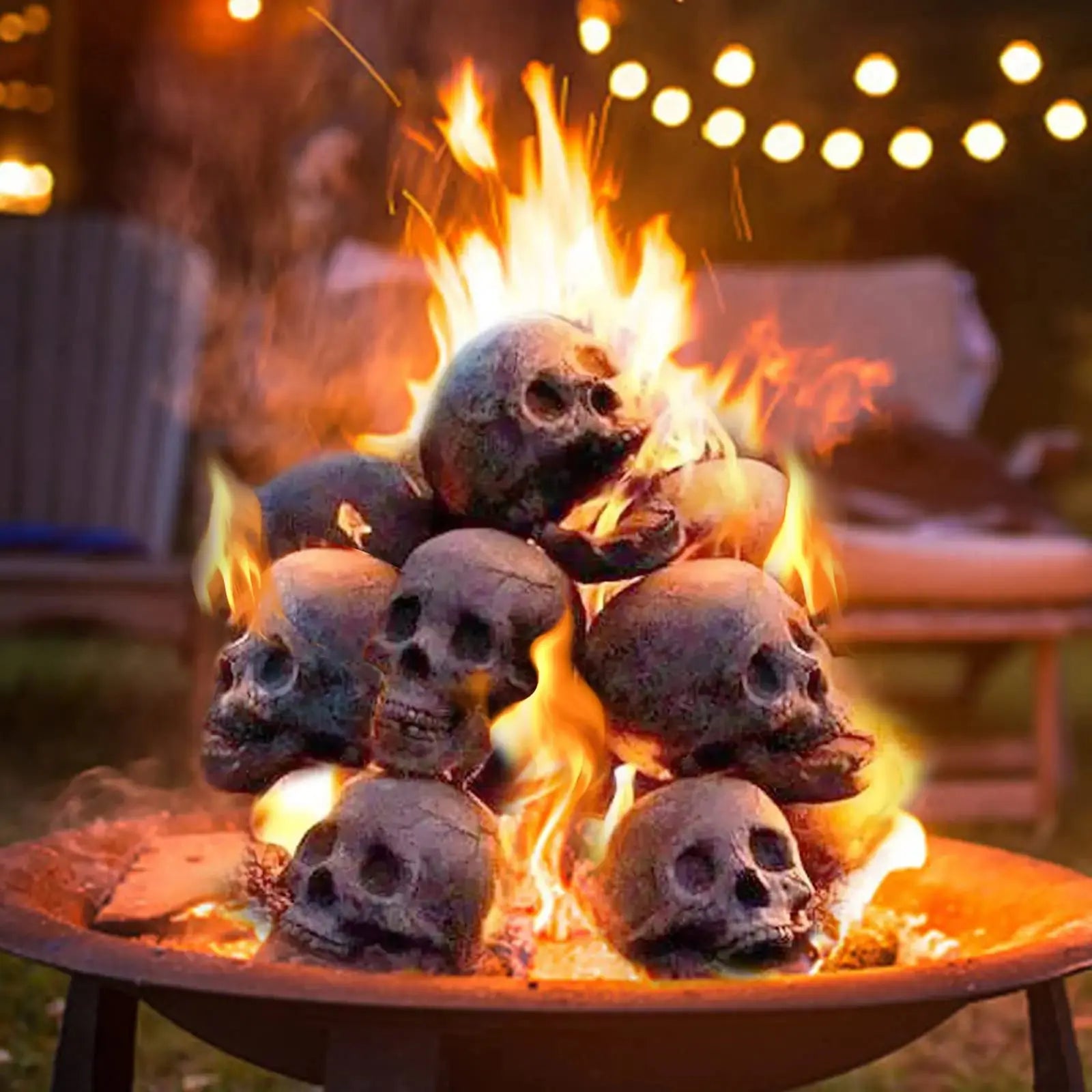 Gruselige Eleganz: Feuerfeste Schädelfigur für Ihre Deko