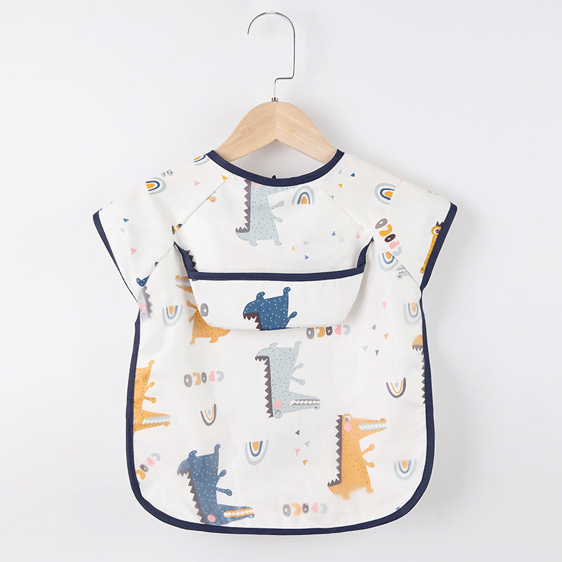Schürze für Babys mit Taschen zum Malen und Essen