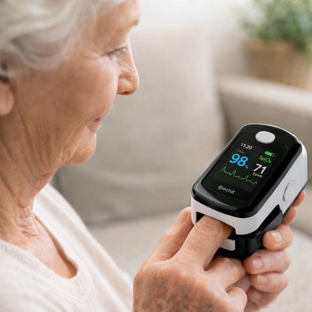 Praktisches Finger-Oximeter zur Blutsauerstoffmessung