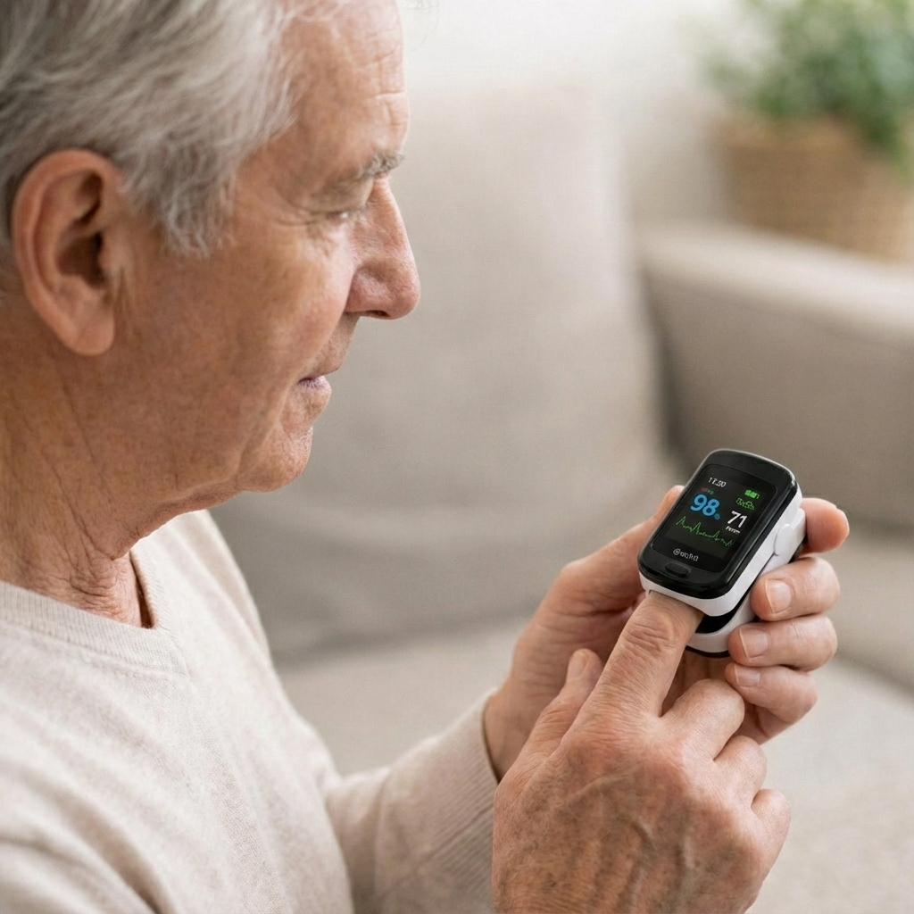 Praktisches Finger-Oximeter zur Blutsauerstoffmessung
