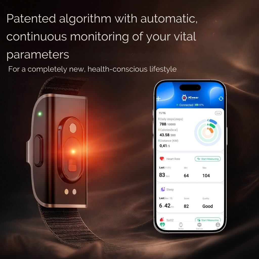Intelligenter Aktivitätsmonitor | Herzfrequenz, Blutdruck und Schlafanalyse