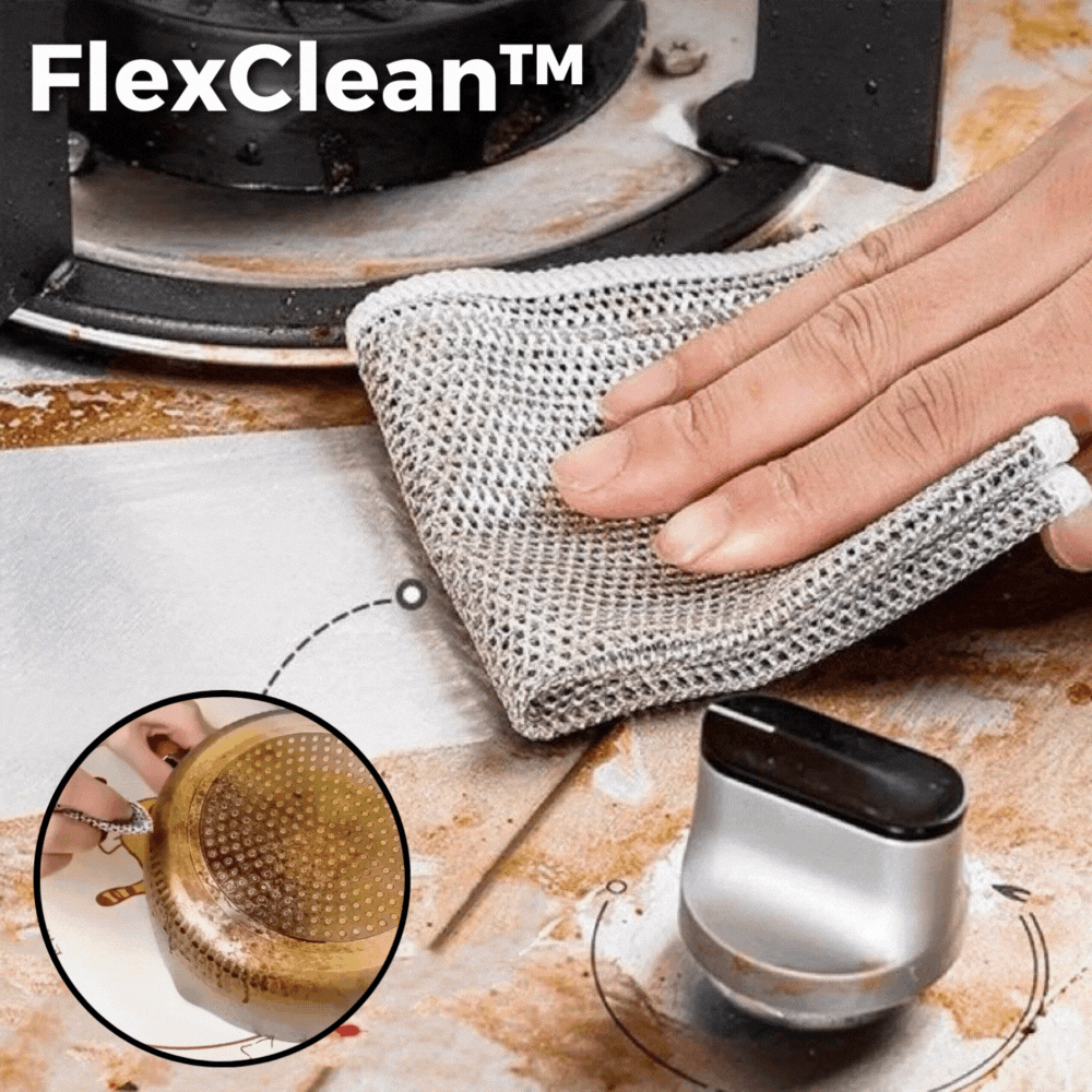 FlexiReiniger | Vielseitige Drahttücher für hartnäckige Flecken [2+2 Gratis]