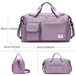 Wasserdichte Reisetasche mit Schuhfach – Leichte Wochenendtasche mit viel Stauraum