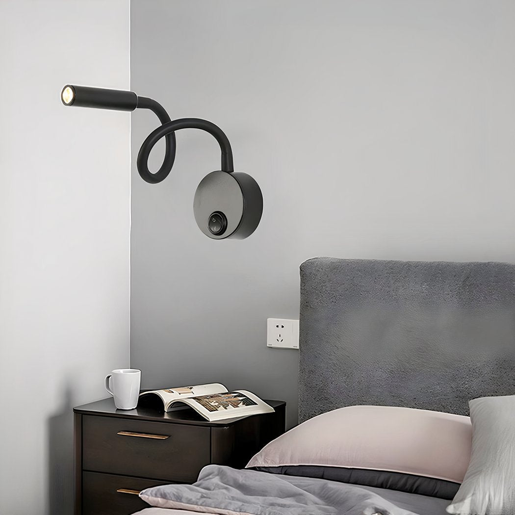 Flexible wall light design with LED for perfect reading