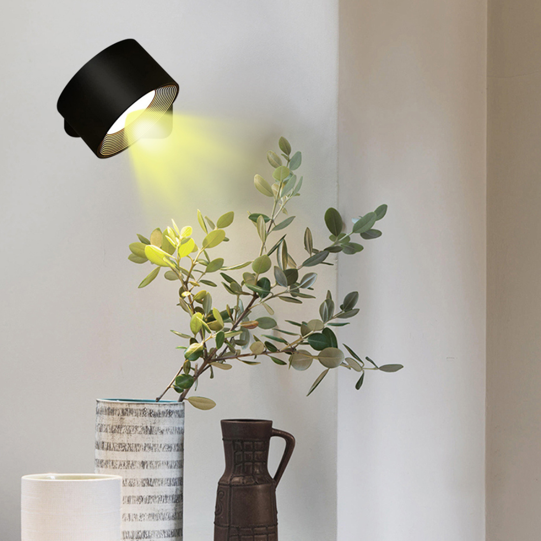 Cordless Wall Lamp with Touch Control and 360° Rotation